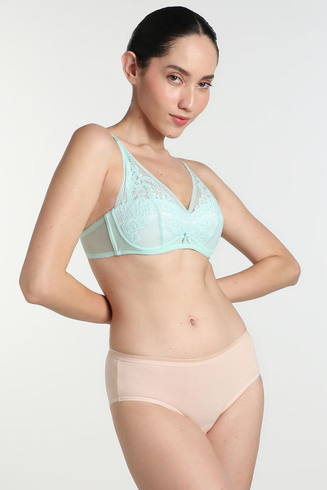 Wacoal Padded Non Wired Medium Coverage Lace Bra - Mint Green — image 6